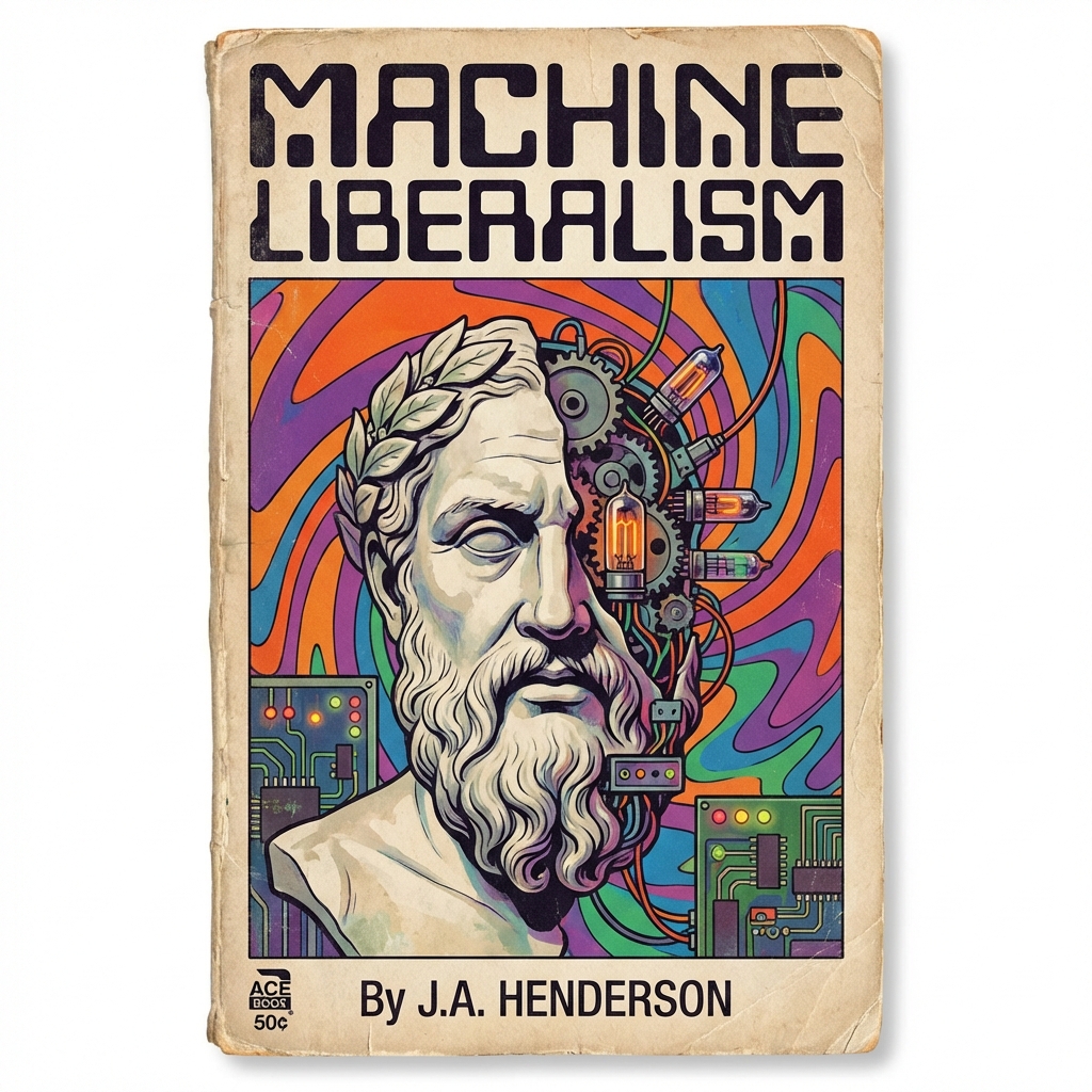 Machine Liberalism - Retro Sci-Fi Art
